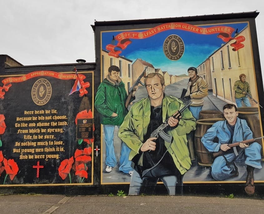 Mural bij Shankill Road