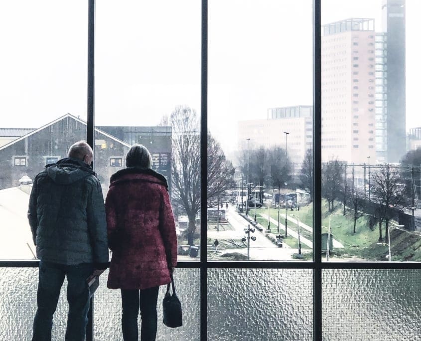 De LocHal geeft ook een mooi uitzicht over de Spoorzone en de rest van Tilburg