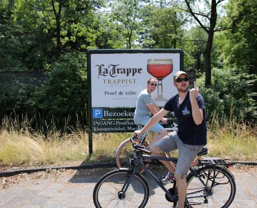 Eerste stop: het trappistenklooster van La Trappe!