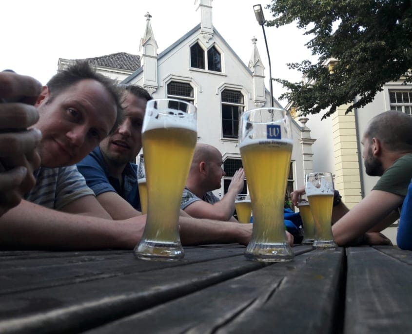 Nog een laatste Witte Trappist om 't af te leren op het terras in Oisterwijk.