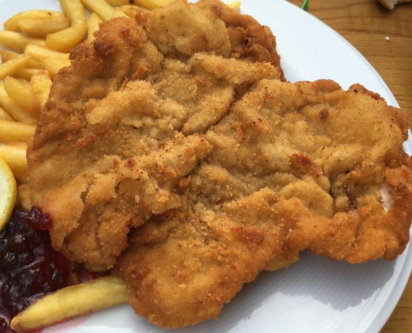 Een paar ons schnitzel van eigen vee