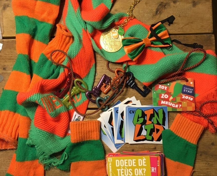 Groen oranje accessoires