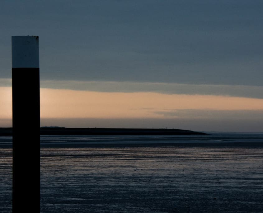 Zonsondergang boven de Waddenzee: versie 2