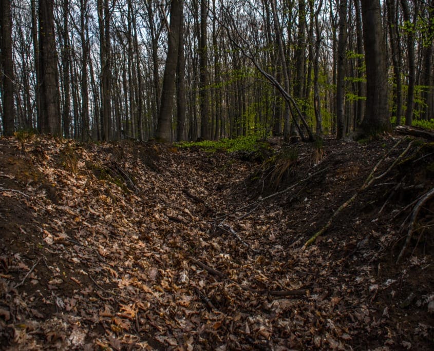Hét probleem van het fotograferen van loopgraven: hoe leg je een gat vast?