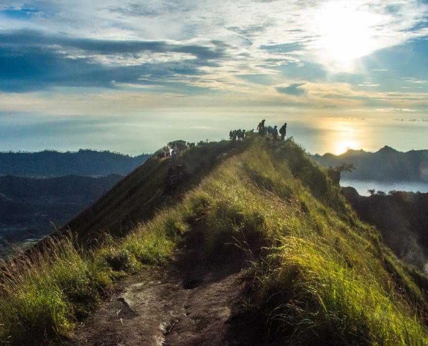 Het hoogste punt van Mount Batur: 1.717 meter hoog.
