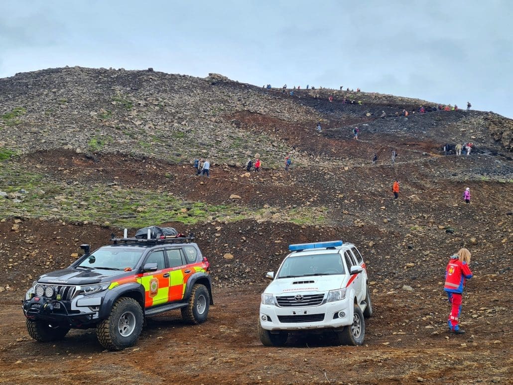 Hulpdiensten staan paraat bij vulkaanuitbarsting!